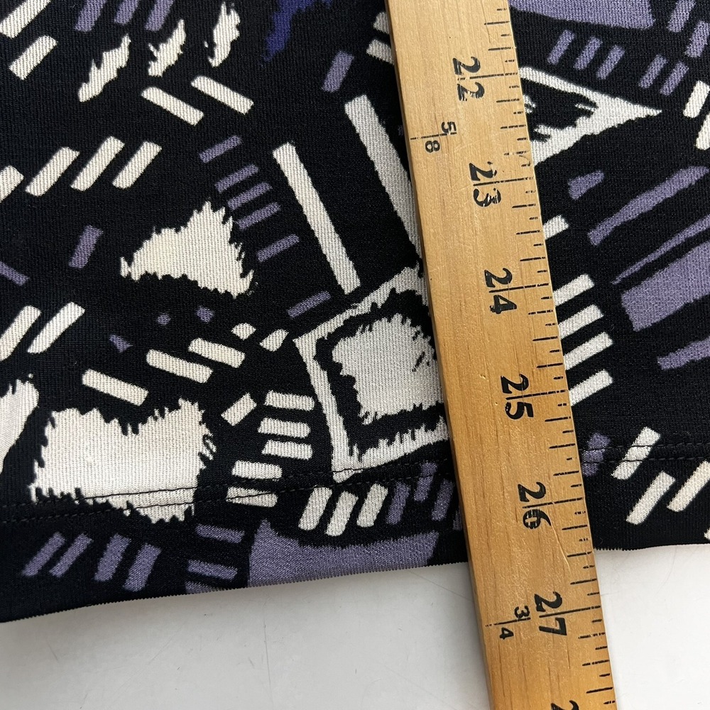 Chicos Travelers Tank Top Womens Size 3‎ Purple Black Geometric Sleeveless - Picture 9 of 11